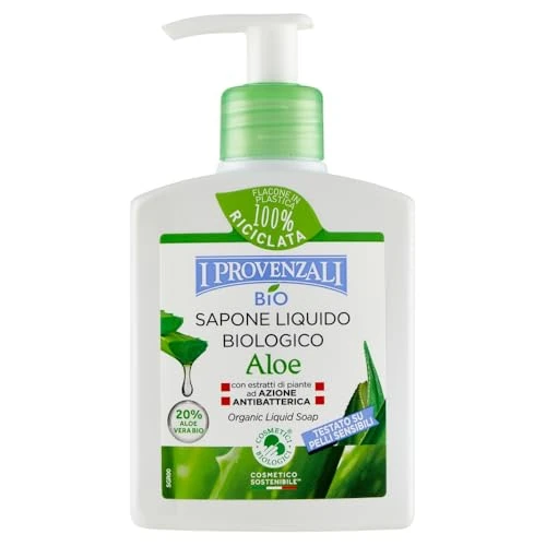 Offerta a tempo: I Provenzali | Sapone Liquido Biologico Aloe, 200 ml - 35% da 5.49 € a 3.59 €