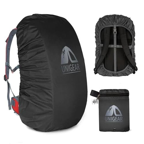 Tijdelijke aanbieding: Unigear Rugzakhoes, regenbescherming, 10-90 l, waterdicht, stofdicht, slijtvast, duurzaam, voor kamperen, wandelen, reizen, fietsen (zwart, S) van 12.99 € naar 12.99 € (0.00% korting)
