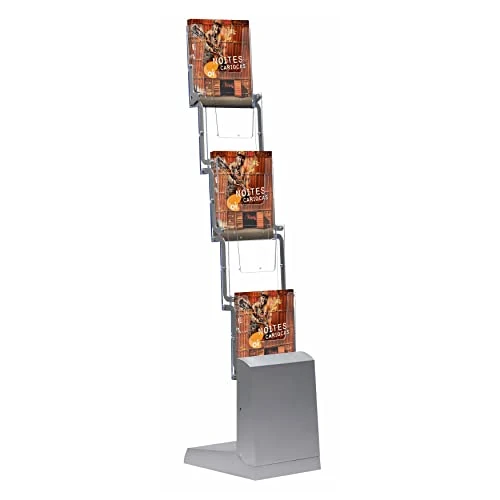 Offre limitée : DISPLAY SALES Présentoir à borchure pliable A4 | Support avec 5 compartiments en acrylique | Présentoir prospectus A4 avec sac de transport | Idéal pour brochure, catalogue, prospectus de 163.20 € à 163.20 € (0.00% de remise)