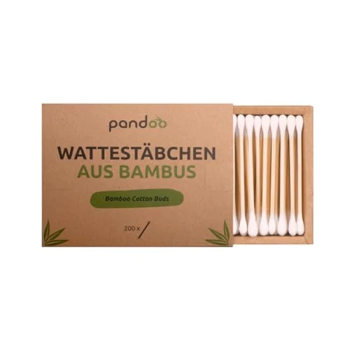 Offerta a tempo: pandoo Cotton Fioc di Bambù | Bastoncini Cotonati Fatti di Bambù da Coltivazione Bio | Versatili, Ecocompatibili e Compostabili | Bastoncini per la Pulizia delle Orecchie | Confezione da 800, 7,5 cm - 17% da 11.99 € a 9.99 €