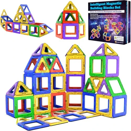 Tijdelijke aanbieding: Magnetische Tegels Bouwblokken Speelgoed – STEM Magnetische Blokken voor Kinderen, Kleuterschool Leren, Sensorisch Montessori kinderen Magnetisch Speelgoed voor Jongens & Meisjes 3+ Jaar – 40 Stuks van 17.99 € naar 15.29 € (15% kort