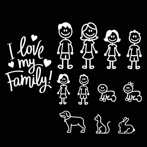 Offerta a tempo: CrisPhy Adesivo Famiglia Felice - Porta, Auto, Libri ecc. - 0.00% da 5.99 € a 5.99 €