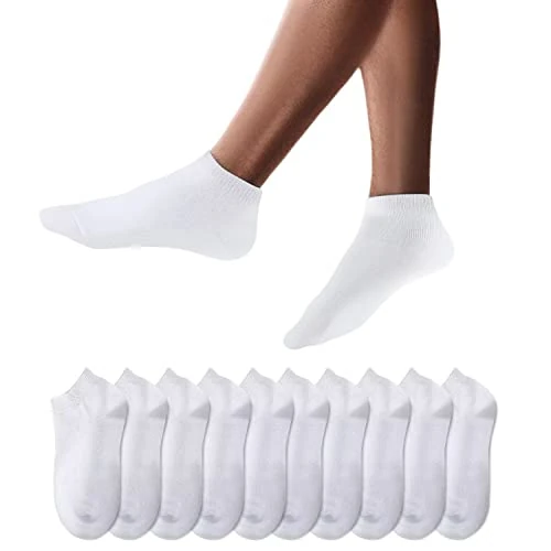 Offre limitée : YouShow Chaussettes Basses Homme Femme Lot de 10 Paires Coton Socquettes de 32.99 € à 14.99 € (55% de remise)