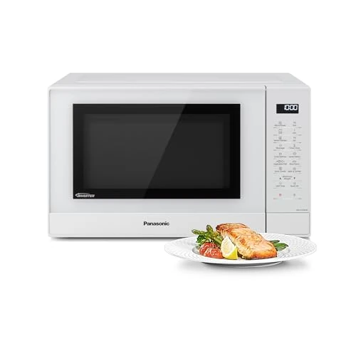 Offerta a tempo: Panasonic NN-GT45KWSUG Forno a Microonde con Grill e Piatto Rotante in Vetro, 31L, 1000W, Tecnologia Inverter, 24 Programmi Automatici, Turbo Defrost, 7 Livelli di Potenza, Timer, Display LED, Bianco - 38% da 259.00 € a 159.90 €