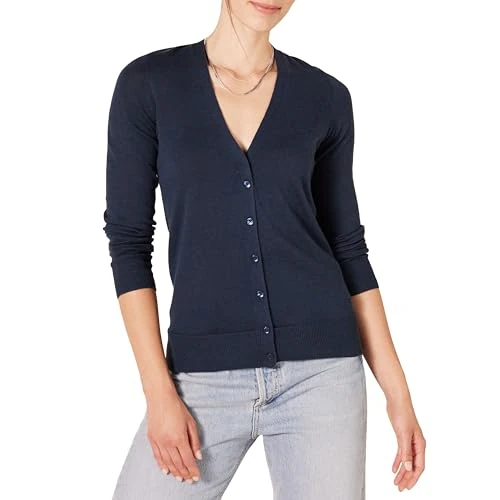 Limitiertes Angebot: Amazon Essentials Damen Leichter Cardigan mit V-Ausschnitt (in Übergröße erhältlich), Marineblau, 5XL Große Größen von 16.66 EUR auf 14.16 EUR (Spare 15%)