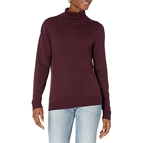 Offerta a tempo: Amazon Essentials Maglione Leggero a Maniche Lunghe, Vestibilità Classica Donna, Bordeaux, M - 0.00% da 11.12 € a 11.12 €
