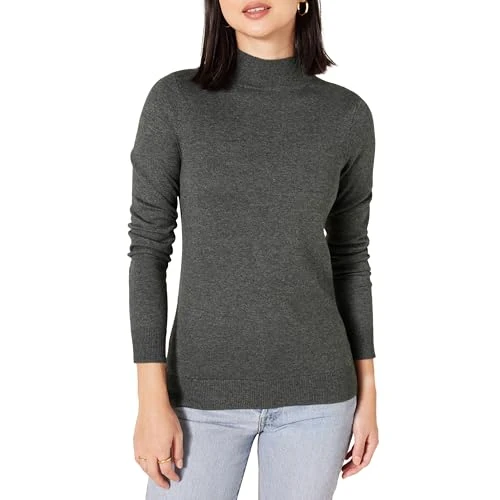 Amazon Essentials Sudadera ligera con cuello en pico (disponible en tallas grandes) Mujer, Carbón Mezcla, XXL