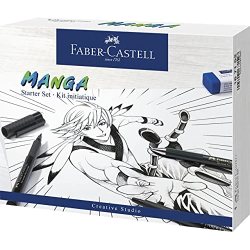 Offre limitee: Faber-Castell 167152 - Set de démarrage Manga, stylos à encre noire avec fineliners et accessoires, adaptés au dessin manga sur différentes surfaces de 32.22 EUR a 32.22 EUR (economie 0%)