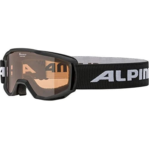 ALPINA Unisex - Kinderen, PINEY Skibrille,Eén maat, Zwart/orange