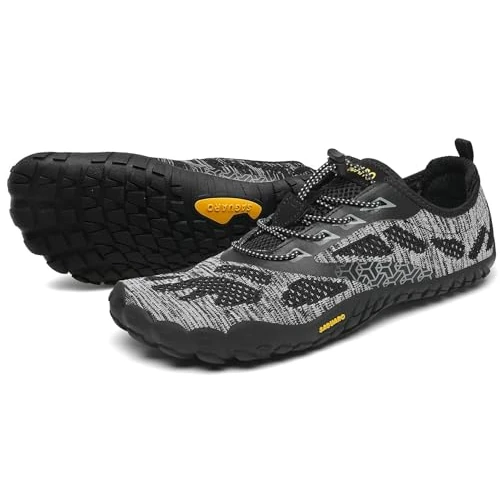 Zeitlich begrenztes Angebot: SAGUARO Barfußschuhe Herren Damen Traillaufschuhe Outdoor & Indoor Training Fitnessschuhe Wander Wald Strand Straße Laufschuhe Walkingschuhe Schnell Trocknend Badeschuhe, Onyx Schwarz, 40 EU von 42.99 € auf 33.99 € (21% Rabatt