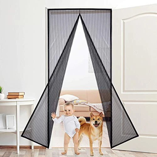 XXYY Magnetic Screen Door, Magnetic Curtain Magic Paste Mesh Curtain - Anti Mosquito or Anti Pest Magnetic Soft Door,105x210cm(41x83inch)
