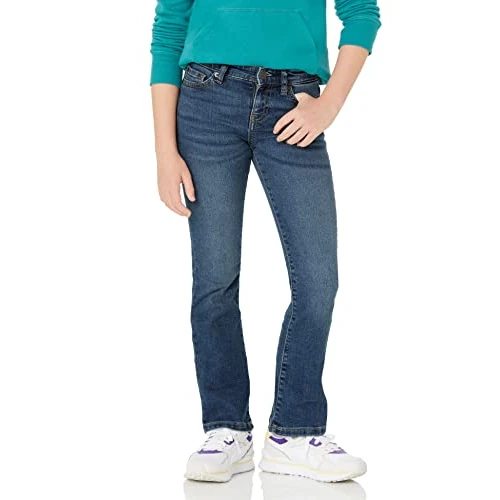 Amazon Essentials Slim bootcut stretch jeans voor meisjes, medium wash, 14 Plus