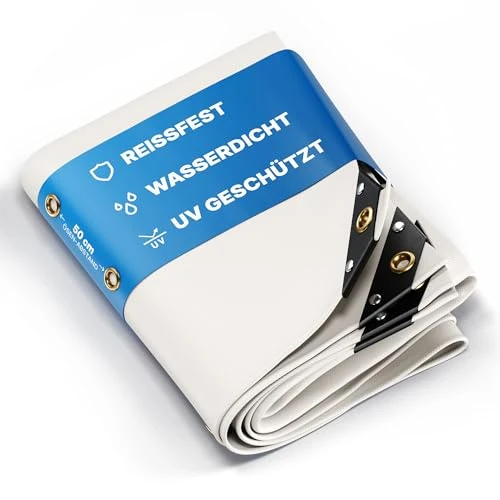 Offre limitée : NEMAXX® Bâche Premium Imperméable [800x1000cm]–Résistante aux UV [650 g/m²] Bâche de Camion avec Œillets,Bâche en PVC pour Bois,Jardin,Toit & Construction–Bâche de Protection Hivernale–Blanc–80 m² de 579.90 € à 579.90 € (0.00% de remise)