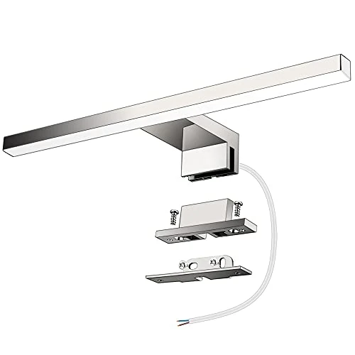 Azhien Lámpara de Espejo Baño LED 5W 30cm 400LM, Blanco Neutro 4000K LED Armario Lámpara Luz de Pared IP44 230V Aplique de Baño Espejo 300x14x14mm
