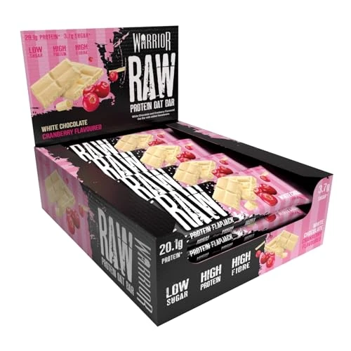 Offerta a tempo: Warrior Raw Protein Flapjack – Barrette Proteiche ad Alto Contenuto di Fibre e Proteine, Basso Zucchero, Spuntino Energetico (Mirtillo e Cioccolato Bianco) - 0.00% da 15.07 € a 15.07 €