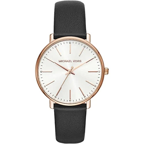Tijdelijke aanbieding: Michael Kors Pyper Watch for Women, Quartz three hand movement with Leather strap van 122.68 € naar 122.68 € (0.00% korting)