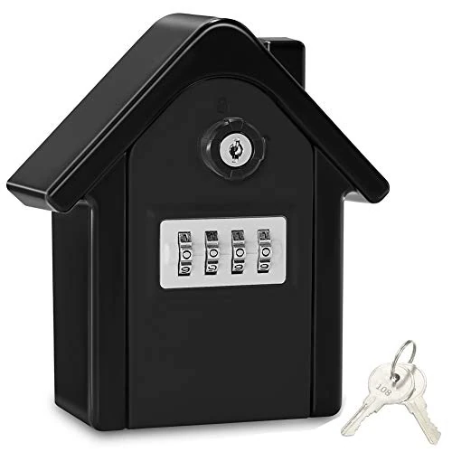 Zeitlich begrenztes Angebot: Schlüsseltresor, WACCET Schlüsselsafe mit Zahlencode außen Groß Kapazität Safe für Schlüssel, Schlüsselbox Wandmontage für Aussen Innen Garage Home Office Schlüssel (Schwarz) von 28.99 € auf 27.99 € (3% Rabatt)