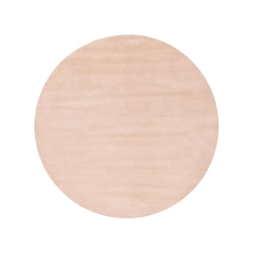 Offre limitee: RugVista Handloom, Tapis, Shaggy/Ø 150 cm, Rond, Poil Moyen, Salle de séjour, à Manger, Chambre, Couloir, Nettoyage Sec Seulement, Certifié Care & Fair, Clair Rose de 255.00 EUR a 255.00 EUR (economie 0%)