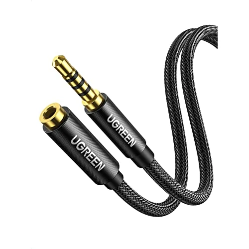 Oferta limitada: UGREEN Alargador Jack 3.5 con Microfóno Auriculares con HiFi Sonido 4 Pines Cable 3.5mm Macho a Hembra Compatible con Switch PS5 PS4 Cascos Altavoz PC Móvil (1M) de 10.99 € a 8.24 € (ahorro 25%)