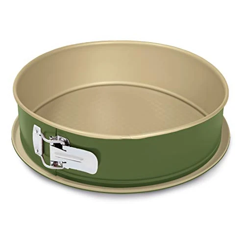 Offerta a tempo: Guardini, Tortiera apribile 1 fondo Ø 26 cm, Fondo salvagoccia, Acciaio con rivestimento antiaderente a base di Cera di Carnauba, Colore verde/beige, Made in Italy, Linea B-Nat - 0.00% da 29.10 € a 29.10 €