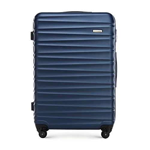 WITTCHEN GROOVE Line lijn Grote koffer Lichte bagage Reiskoffer Harde bagage ABS Cijferslot Telescopisch handvat 4 zwenkwielen Maat LMarine KLM/Transavia/easyJet/Corendon Dutch Airlines