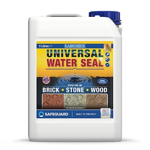 Offre limitée : Raincheck Liquide Imperméabilisant Multi Surface - 5 litres - 10 ans de Protection pour Brique, Pierre et le Bois Extérieur - 17,5 m2 de 34.99 € à 34.99 € (0.00% de remise)