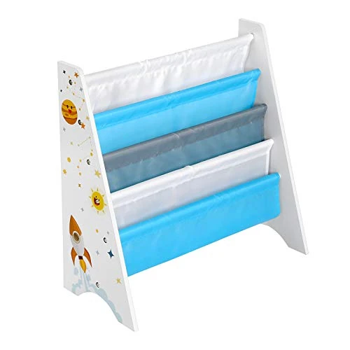 Offerta a tempo: SONGMICS Libreria per Bambini, Scaffale Organizzatore, con Accessorio Anti-ribaltamento, per Camera dei Bambini, Camera da Gioco, Asilo Nido, Scuola, 62,5 x 28 x 60 cm, Salvaspazio, Bianco GKR72WT - 16% da 24.99 € a 21.05 €