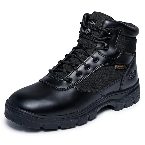 Skechers New Wascana-Benen, Stivali Militari Uomo, Nero, 45 EU Larga