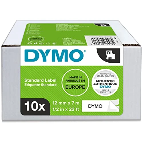 Limited-time offer: DYMO Authentic D1 Labels | Black Print on White | 12mm x 7m | Self-Adhesive Labels for LabelManager Label Printers | 10 Count from 72.95 £ to 72.95 £ (save 0.00%)