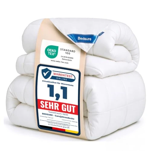 Offerta a tempo: BEDSURE Piumone Matrimoniale 220x240 - 2 pezzi Set Estivo 150gsm + 300gsm | Estivo 150gsm + 4 Stagioni 300gsm = Invernale 450gsm Piumino, Trapunta Microfibra per estate / inverno / tutte le stagioni - 0.00% da 55.99 € a 55.99 €
