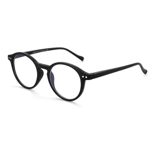 Offerta a tempo: ZENOTTIC Occhiali da Lettura Presbiopia Anti Luce Blu con Lenti Antiriflesso Uomo e Donna Leggero Telaio Rotondo Vintage Nero 0.0x - 0.00% da 14.99 € a 14.99 €