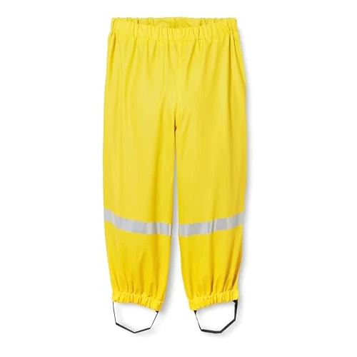 Playshoes Pantaloni Fango, Salopette Antipioggia, Sfoderati, Unisex - Bambini e ragazzi, Pantaloni Gialli, 116