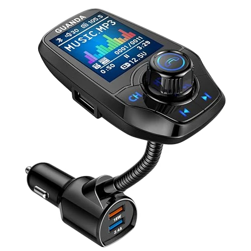 Oferta limitada: Guanda Transmisor FM Bluetooth para Auto con 1,8'' Pantalla a Color, Manos Libres Adaptador Bluetooth Reproductor 4 en 1 de MP3, Entrada/Salida AUX 2 Puertos USB, Soporte SD/TF U Disk de 41.99 € a 41.99 € (ahorro 0.00%)