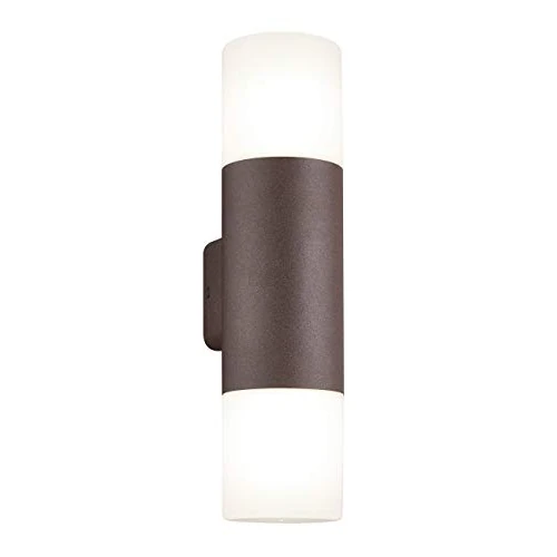 Offerta a tempo: Trio Leuchten 222260224 - Lampada da parete per esterni"Hoosic", in alluminio color ruggine, acrilico bianco, non inclusa 1 x E27. - 41% da 49.43 € a 28.96 €