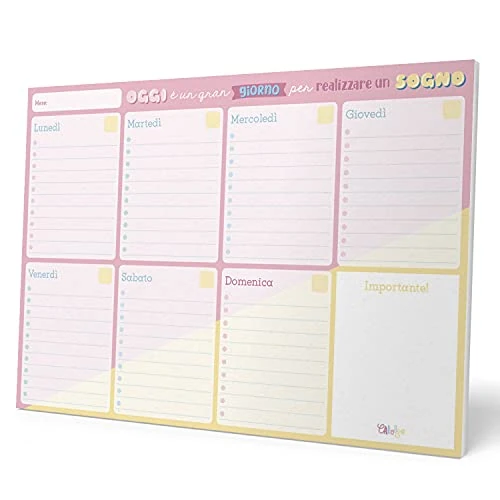 Offerta a tempo: Grupo Erik Planner Settimanale da Tavolo A4 Carouge Blue & Pink - 0.00% da 7.95 € a 7.95 €