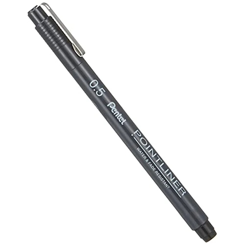 Pentel Pointliner S20P-1A 0,5 mm. 1 zwart