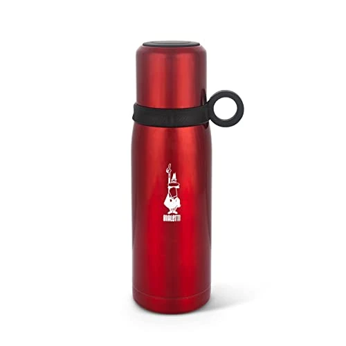 Limitiertes Angebot: Bialetti To Go Thermoflasche mit Deckelbecher (doppelwandig), hält 12 h heiß und 24 h kalt, 460 ml Fassungsvermögen, Stahlrot, Rot von 29.92 EUR auf 29.92 EUR (Spare 0%)