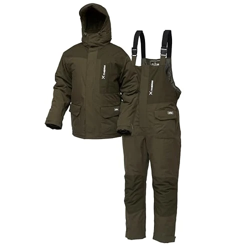 Offerta a tempo: DAM Xtherm Tuta invernale - Tuta termica Deluxe ad alte prestazioni in 2 pezzi, attrezzatura da pesca invernale impermeabile e antivento, tuta isolata per la pesca, le attività all'aperto e lo sport. - 25% da 139.99 € a 104.99 €
