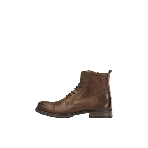 Offre limitée : JACK & JONES Jfwrussel Leather Brown Stone 19, Bottes Motardes Homme de 79.99 EUR à 57.99 EUR (remise 28%)