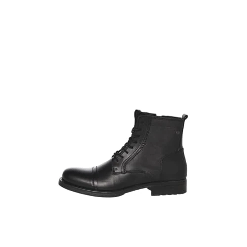 JACK & JONES Jfwrussel Leather Anthracite 19, Men’s Biker Boots, Grey (Anthracite Anthracite), 7 UK (41 EU)