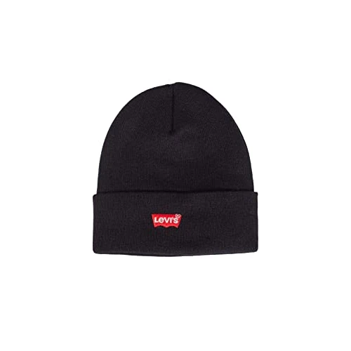 Limited-time offer: Levi's Men's Red Batwing Embroidered Slouchy Beanie, Black (Regular Black 59), One Size from 21.66 GBP to 20.79 GBP (save 4%)