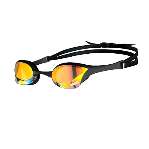 arena Cobra Ultra Swipe Mirror Gafas de Natación de Competición Unisex para Adultos, Gafas de Natación con Lentes de Espejo Curvadas, Antivaho, Protección UV, 5 Puentes Nasales Intercambiables