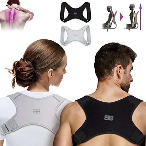 Back Bodyguard Posture Corrector - Innovative Posture Trainer for Upright Posture, Back Strap, Shoulder Strap, Posture Corrector Men S, M, L, Black