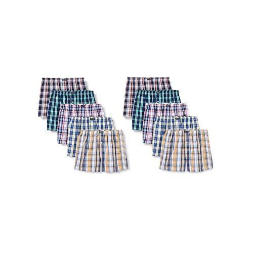 Offre limitée : Lower East Le150 Boxershorts Homme, 10er Set, American, À Gros Carreaux, M de 54.95 € à 54.95 € (0.00% de remise)