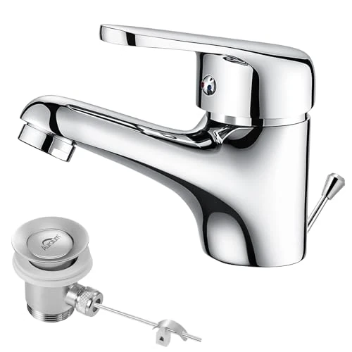 Offre limitée : Auralum Robinet Salle Bain avec Bonde à Tirette, Chromé de 39.99 € à 39.99 € (0.00% de remise)