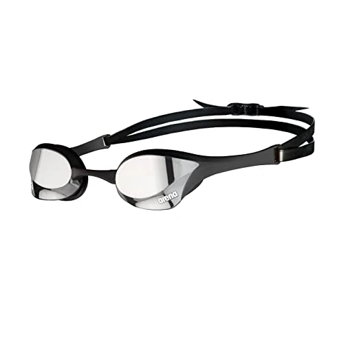 ARENA Cobra Ultra Swipe Mirror Unisex Race Schwimmbrille für Erwachsene, Taucherbrille mit Gebogenen Spiegelgläsern, Anti-Beschlag, UV-Schutz, 5 Austauschbare Nasenstege