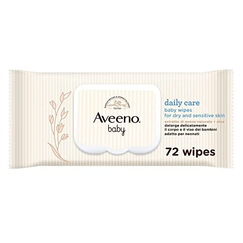 Offre limitée : Aveeno Baby Daily Care Lingettes à l'extrait d'avoine et d'aloès, 72 lingettes de 2.45 EUR à 2.18 EUR (remise 11%)