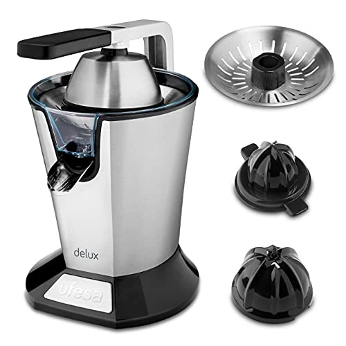 Begrenztes Angebot: Ufesa entsafter EX4950 Zitruspresse mit 600W, Saftpresse elektrisch aus Edelstahl, Zitronenpresse, Orangenpresse, Limettenpresse, BPA-Frei, Schwarz von 60.33 EUR auf 34.99 EUR (Rabatt 42%)