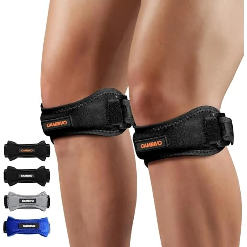 Offerta a tempo: CAMBIVO Tutore Ginocchio Rotulea Regolabile 2 Pezzi, Ginocchiera Ortopedica con Cuscinetto di Compressione, Ginocchiera Rotulea per Tendinite, Infortunio Sportivo, Corsa, Sport - 39% da 19.99 € a 12.18 €