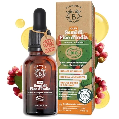 Offerta a tempo: BIONOBLE Olio di Fico d'India Puro Biologico - Antirughe Viso - 15ml - 0.00% da 26.99 € a 26.99 €